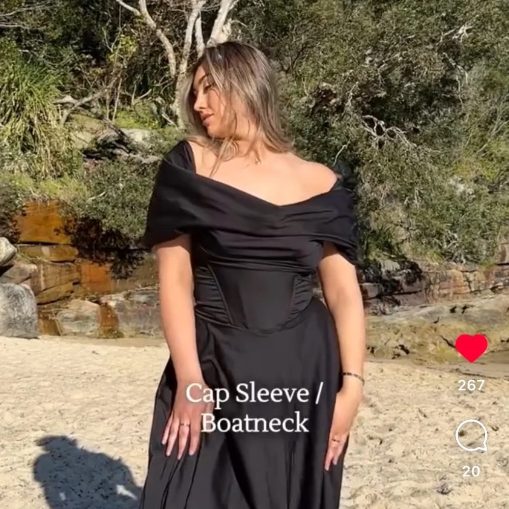Black Off the Shoulder Convertible Dress - can wear 10 different ways! - Picture 5 of 11